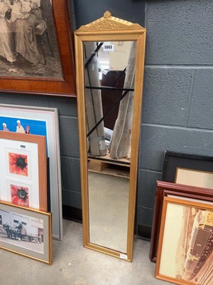 Lot 5063 - Gilt framed tall rectangular mirror