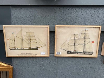 Lot 5065 - Pair of prints of shipping by John Gardner