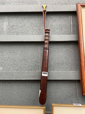 Lot 5068 - Turned wooden truncheon