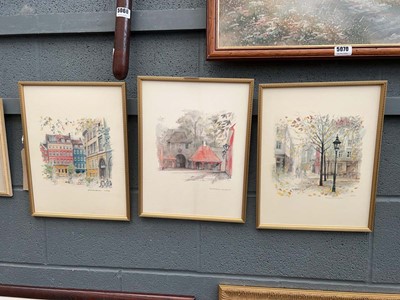 Lot 5069 - 3 lithographic prints of Mads Stage (Denmark)