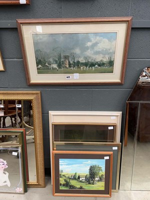 Lot 5073 - 5 various prints including cricket match,...