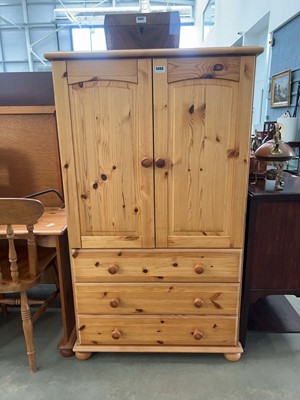 Lot 5088 - Pine child's cabinet with 2 doors and 3 drawers