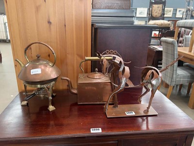 Lot 5089 - Arts and crafts style copper and brass spirit...