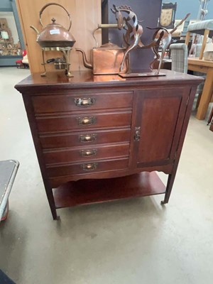 Lot 5090 - Edwardian music cabinet