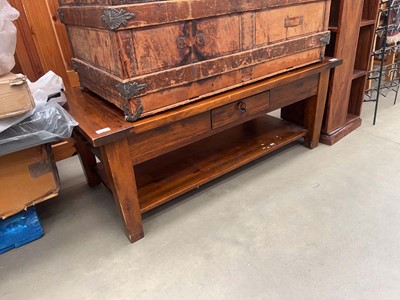 Lot 5217 - Jali finished revolving CD rack with matching...