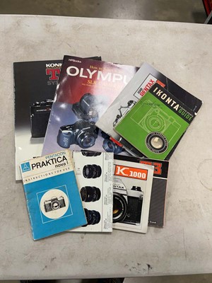 Lot 2178 - Selection of various camera manuals and handbooks