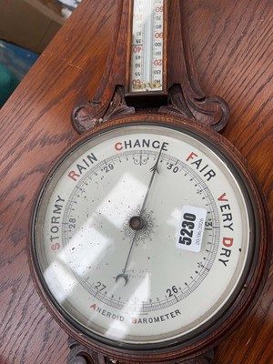 Lot 5230 - 1920s oak cased barometer