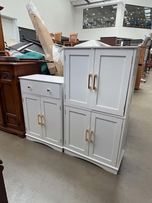 Lot 5232 - White 4 drawer cabinet, together with a...