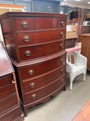 Lot 5233 - Modern mahogany chest of 6 drawers with...