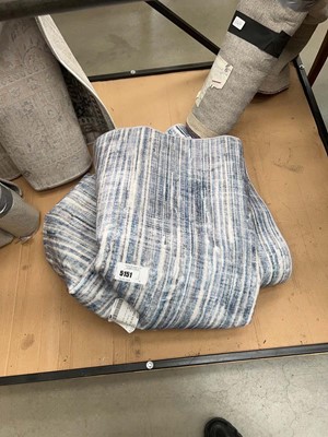 Lot 5151 - Blue striped floor rug