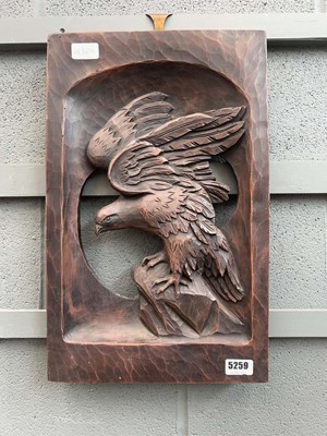 Lot 5259 - Moulded relief wall plaque of an eagle