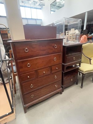 Lot 5155 - Stag mahogany chest of drawers together with a...