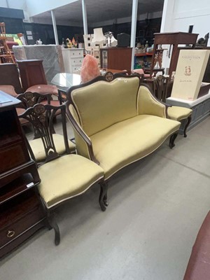 Lot 5156 - Edwardian parlour sofa together with 4...