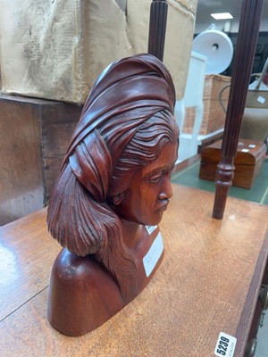 Lot 5238 - Contemporary carving of a young womans head...