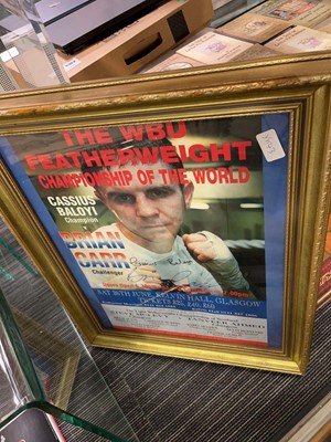 Lot 2201 - Framed signed photo of WBU Featherweight...