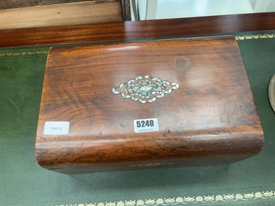 Lot 5240 - Walnut and mother of pearl inlaid writing slope