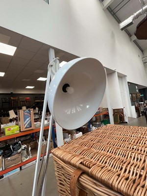 Lot 5246 - White adjustable floor lamp