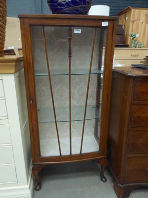Lot 5276 - Oak and glazed single door display cabinet