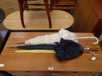 Lot 5279 - Three various vintage parasols