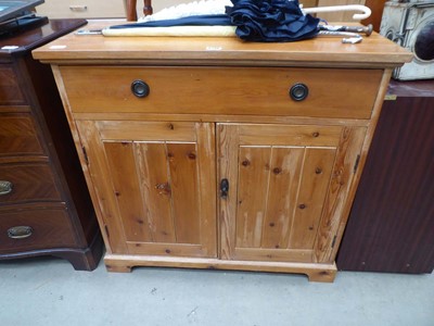 Lot 5280 - Pine cabinet with drawer and two doors