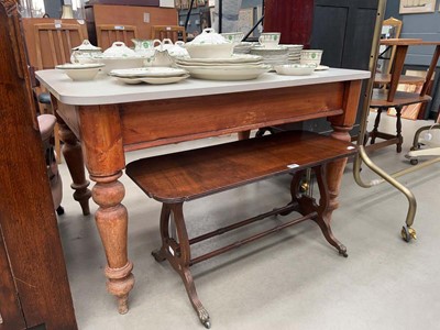 Lot 5188 - Pine kitchen table with laminate surface