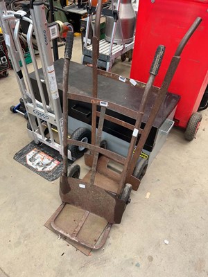 Lot 4453 - Old steel sack truck