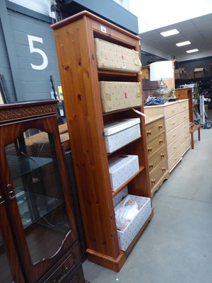 Lot 5296 - Pine open fronted bookcase