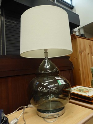 Lot 5299 - Glass table lamp with contemporary shade