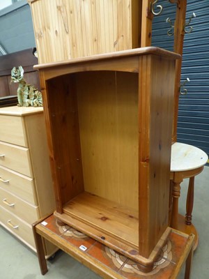 Lot 5303 - Pine open fronted bookcase