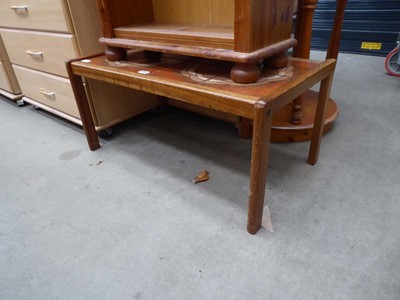 Lot 5304 - Teak and tile topped occasional table