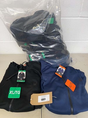 Lot 1801 - Approx. 15 men's Spyder hooded full zip jackets