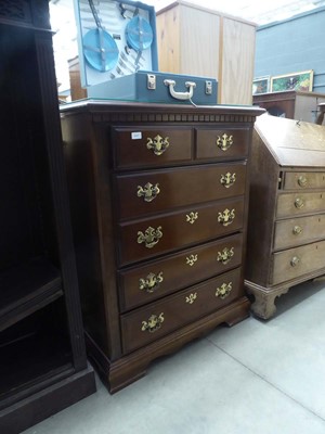 Lot 5309 - Mahogany chest of two short over three large...