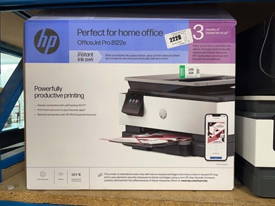 Lot 2228 - Boxed HO Office Jet Pro 8122E printer