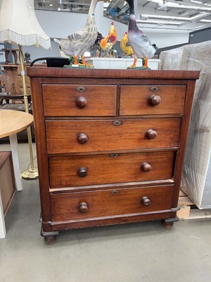 Lot 5207 - Victorian mahogany chest of 2 short over 3...