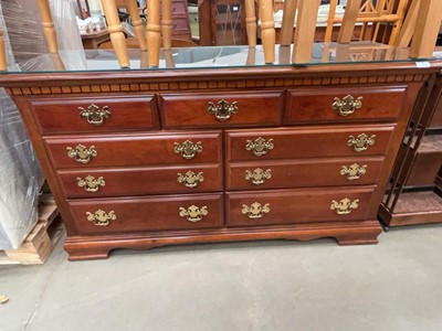 Lot 5209 - Mahogany 7 drawer sideboard