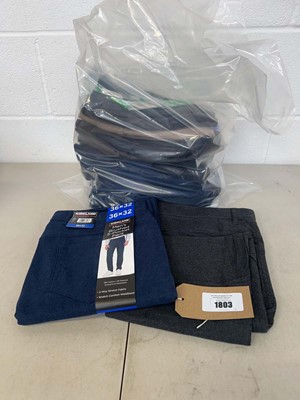 Lot 1803 - Approx. 14 mens Kirkland brushed 5 pocket pants