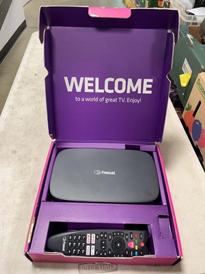Lot 2250 - Freesat Recordable 4K TV Box along with a box...