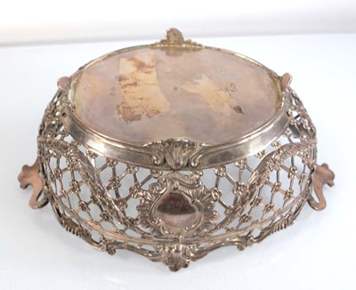 Lot 257 - A Victorian two handled basket of oval form...