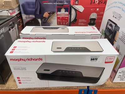 Lot 3072 - 2 Morphy Richards cordless vacuum sealer food...