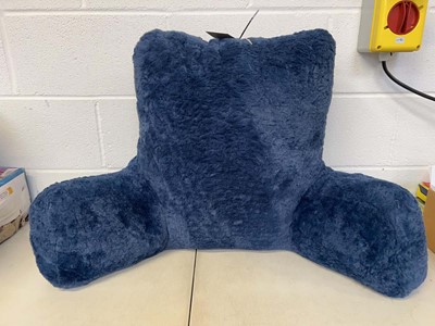 Lot 1814 - teddy fleece cuddle/reading cushion with arms...