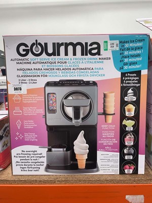 Lot 3073 - Gourmia automatic soft serve ice cream frozen...