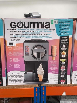 Lot 3076 - Gourmia automatic soft serve ice cream frozen...