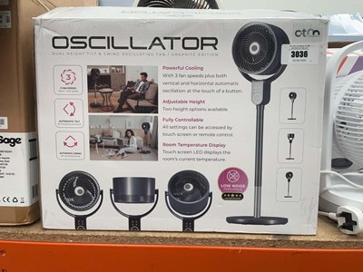 Lot 3036 - Oscillating pedestal fan