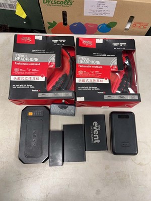 Lot 2258 - Selection of headphones and powerbanks