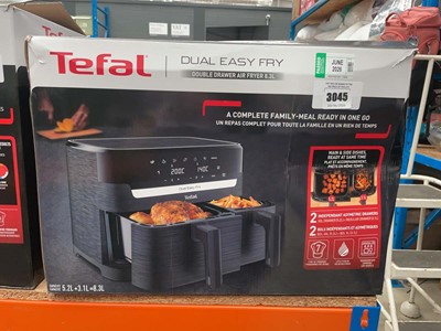 Lot 3045 - Tefal double drawer airfryer