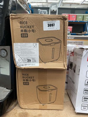 Lot 3097 - 4 rice buckets