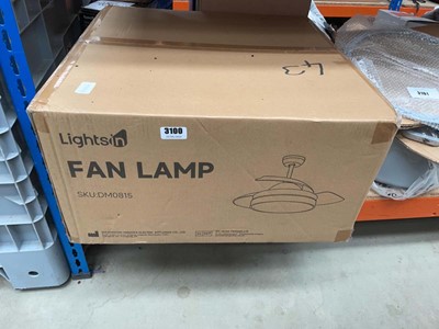 Lot 3100 - Fan lamp