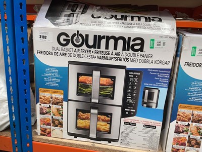 Lot 3102 - Gourmia dual basket air fryer