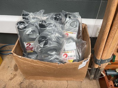 Lot 4570 - Box of silver hook 2 stroke engine oil