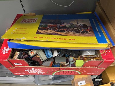 Lot 2271 - Three boxes of trains and accessories to...